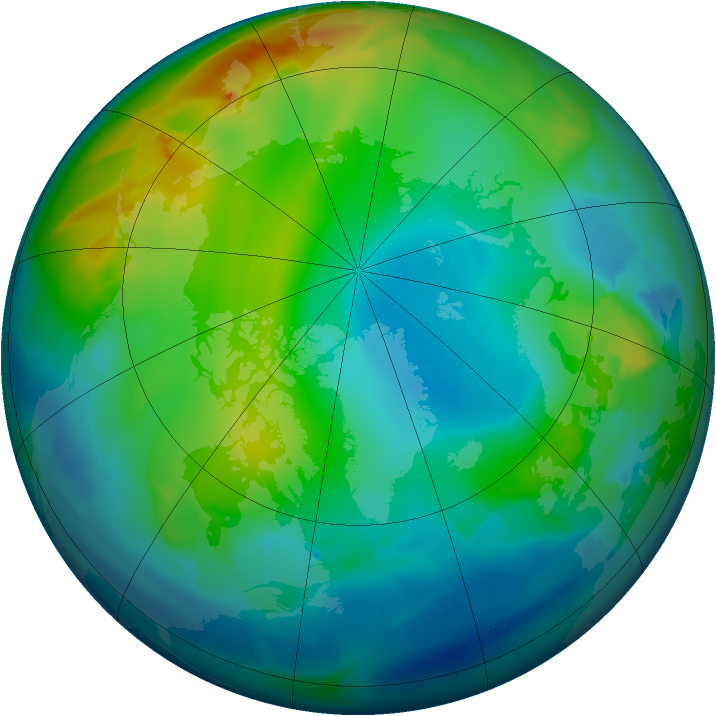 Arctic ozone map for 16 December 2011